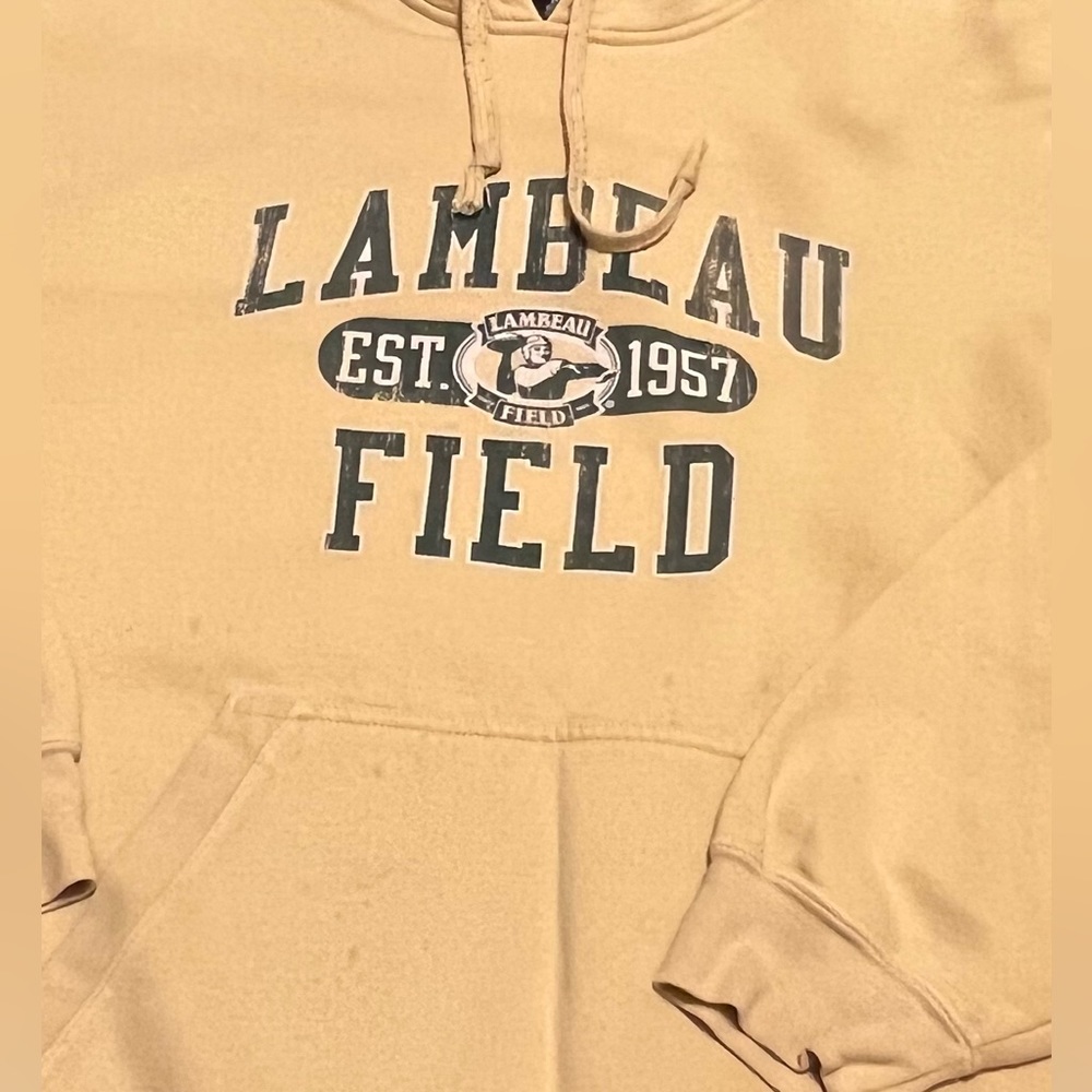‼️SOLD‼️ PACKERS Hoodie- LAMBEAU FIELD -in Gold/Green- Unisex- XXL 🏈 - Picture 4 of 16